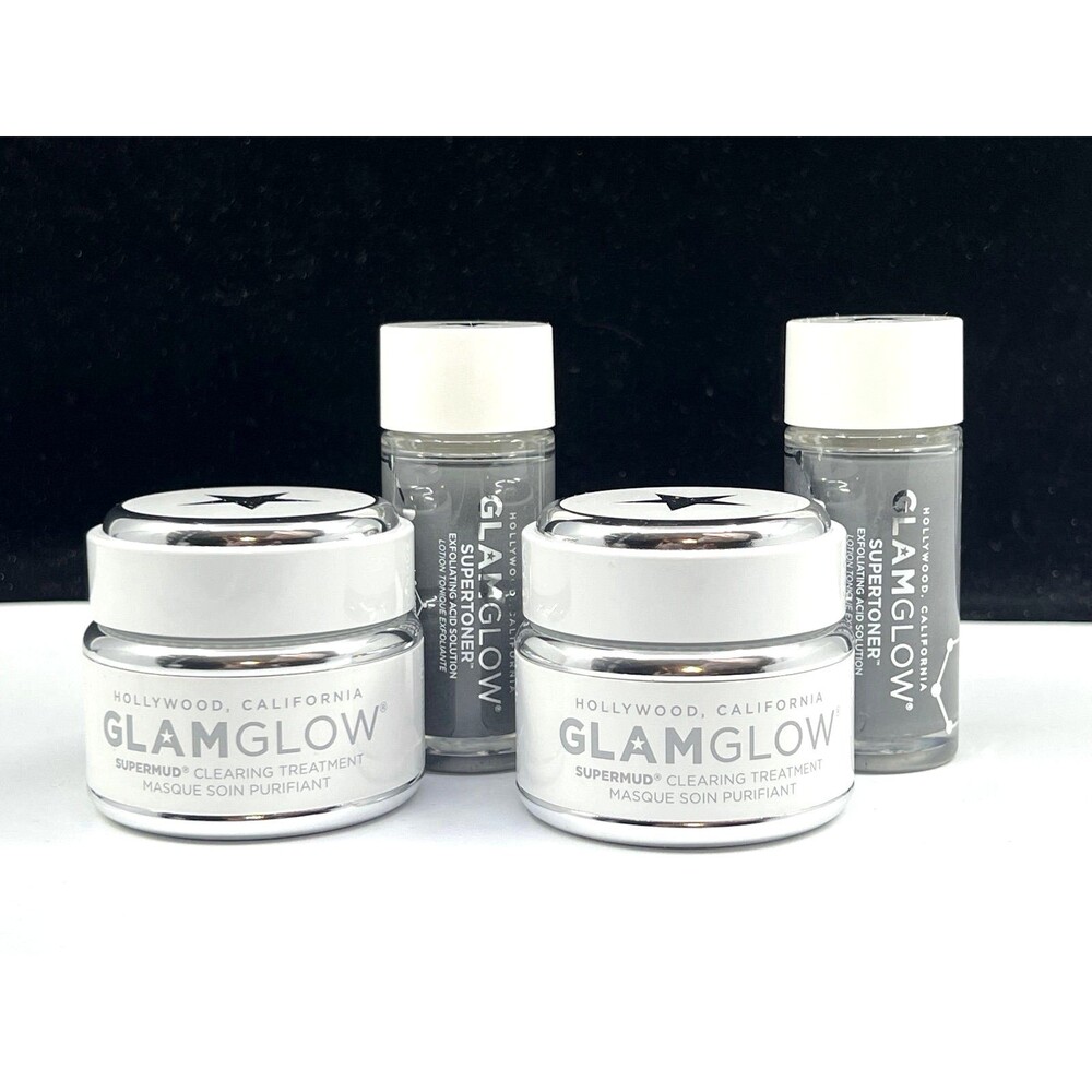 2X Glamglow 1.7oz Supermud & 1oz Supertoner FREE get 60% off + free Toner FRESH!